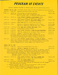 Eugene O'Neill International Conference 1986: Eugene O'Neill the Later Years, program of events