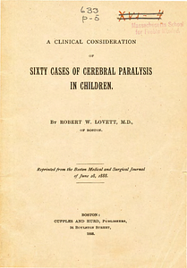 A clinical consideration of sixty cases of cerebral paralysis in children