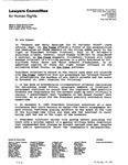 Letter to The Times from Michael Posner, Executive Director, Lawyers Committee for Human Rights regarding Times' article "Threats and Party Backlash for El Salvador Chief." Letter disputes article's statement regarding President Cristiani's role in progress on Jesuit murder investigation, 17 September 1990