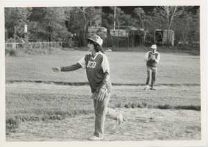 The ICD softball team plays a game