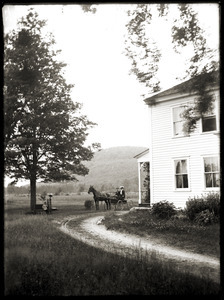 Brooks-Fewell home (Greenwich, Mass.), Mount Pomeroy in background