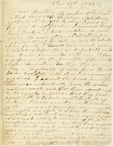 Letter from Samuel Myers to Erasmus Darwin Hudson