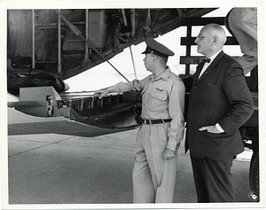 Mark Bortman with an unidentified member of the U.S. Air Force