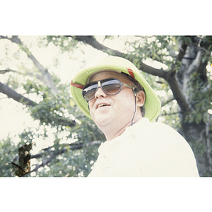 Man wearing hat and sunglasses at Reading YMCA Summer Camp