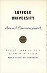 1970 Suffolk University commencement program (all schools)