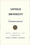 1971 Suffolk University commencement program, mid-year (all schools)