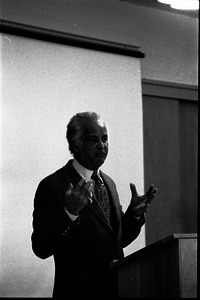 Portrait of Edwin D. Driver, lecturing