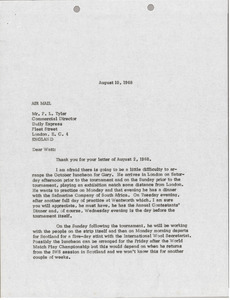 Letter from Mark H. McCormack to F. L. Tyler