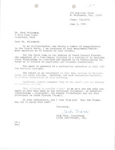 Letter from Jack Mara to Mark H. McCormack