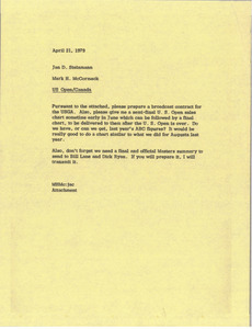 Memorandum from Mark H. McCormack to Jan Steinmann