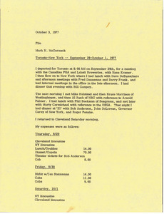 Memorandum from Mark H. McCormack to file