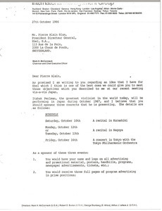 Letter from Mark H. McCormack to Pierre Alain Blum