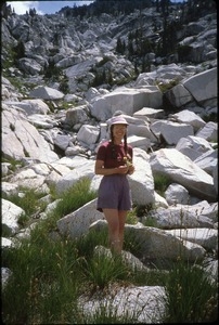 Sandi Sommer at Caribou Lakes in Trinity Alps