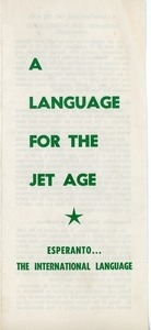 A language for the jet age: Esperanto, the international language