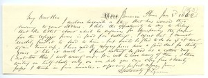 Letter from Joseph Lyman to Benjamin Smith Lyman