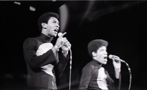 Richard Nader's Rock and Roll Revival concert at the Springfield Civic  Center: the Drifters: Grant Kitchings and Johnny Moore, dancing, December  26, 1972