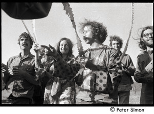 Revelers at the maypole, Packer Corners commune