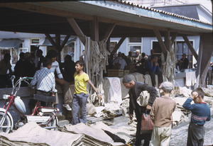 Open market rope stand scene