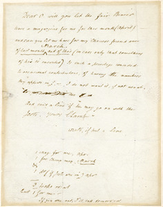 Charles Lamb letter to Charles Ollier