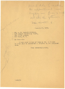 Letter from W. E. B. Du Bois to A. S. Macintyre