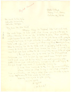 Letter from Elizabeth Connor to W. E. B. Du Bois