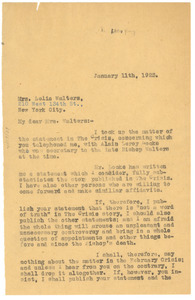 Letter from W. E. B. Du Bois to Lelia Walters