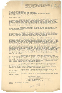 Letter from Earl W. McCowan to W. E. B. Du Bois