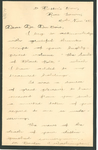 Letter from M. C. Dodd to W. E. B. Du Bois