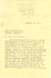 Letter from W. E. B. Du Bois to Leo Frobenius