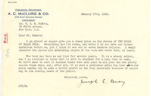 Letter from A. C. McClurg & Co. to W. E. B. Du Bois