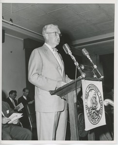 Bruce Barton on stage at Institute Day