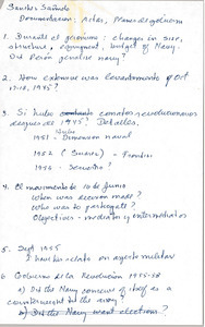 Carlos A. Sánchez Sañudo oral history with Robert A. Potash: notes