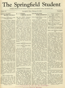The Springfield Student (vol. 11, no. 7), February 25, 1921