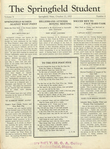 The Springfield Student (vol. 10, no. 4), October 22, 1920