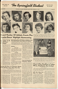 The Springfield Student (vol. 39, no. 16) February 22, 1952