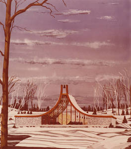 A Sketch of Loveland Chapel at Springfield College, 1980