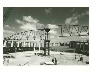 Construction of Blake Arena dome