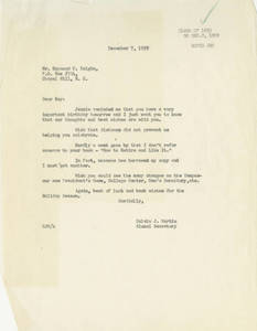 Letter from Calvin Martin to Raymond Kaighn (Dec. 7, 1959)