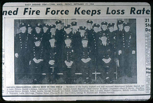 Saugus firemen, Sept. 17, 1954