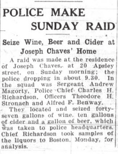 "Police Make Sunday Raid" - Hudson News-Enterprise article
