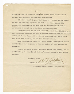 Letter from W.S. [William Schuyler] Jackson to Isaac Don Levine, August 23, 1927