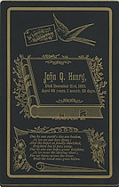 Funeral Card for John Q. Henry