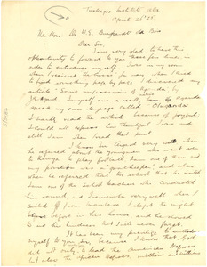 Letter from Ernest B. Kalibala to W. E. B. Du Bois