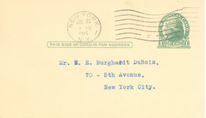 Letter from Century Metal Co. to W. E. B. Du Bois