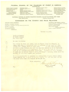 Letter from George E. Haynes to W. E. B. Du Bois