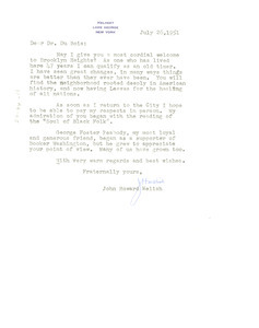Letter from John Howard Melish to W. E. B. Du Bois