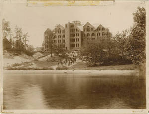 Administration Building from Massasoit Lake, c. 1896