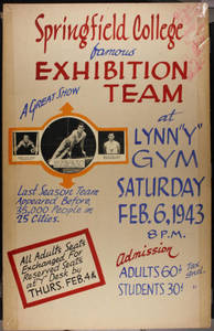 SC Gymnastics Exhibition Team Poster, Lynn YMCA (February 6, 1943)