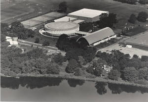 Aerial photograph of campus, 1985