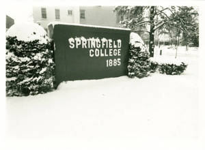 Springfield College Sign, ca. 1980